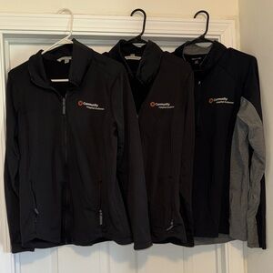Port Authority Black & Gray Women’s Varsity Jackets (Set of 3)